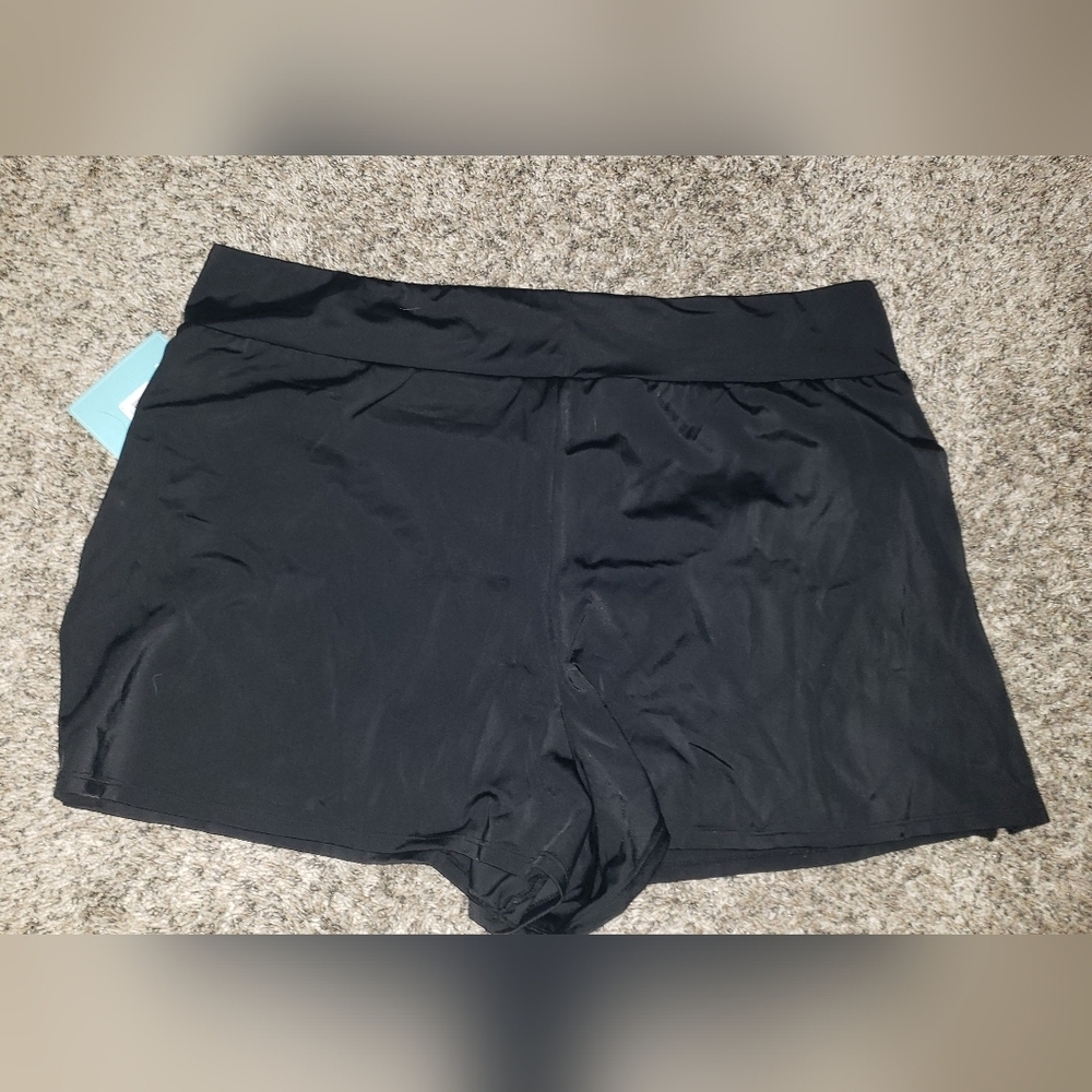 NWT Bal Harbour| Women's Black Swim Shorts with Attached Bikini Bottom - Picture 8 of 8